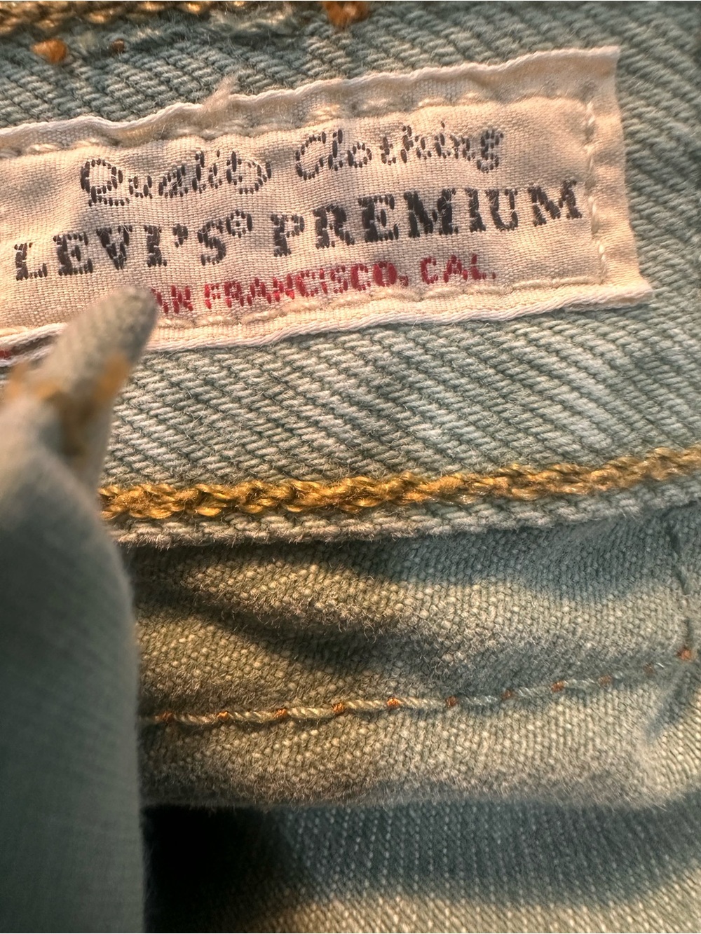 Levi's 501 Straight Leg Sage Green Button Fly Size 27 - Picture 7 of 9